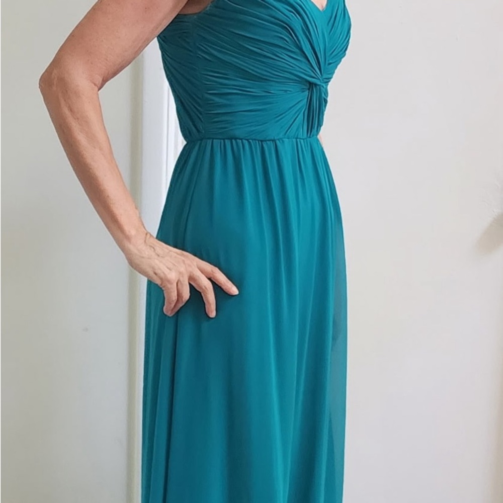 ERIN by Erin Fetherston Teal Twist-Front Maxi Dress